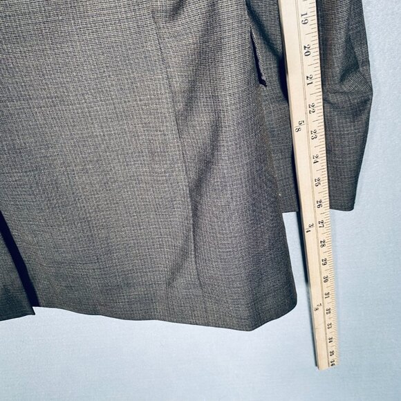 Hart Schaffner Marx Suit Mens 44R Brown Wool 2 Piece Blazer Pants 34x30 Union - Picture 14 of 16